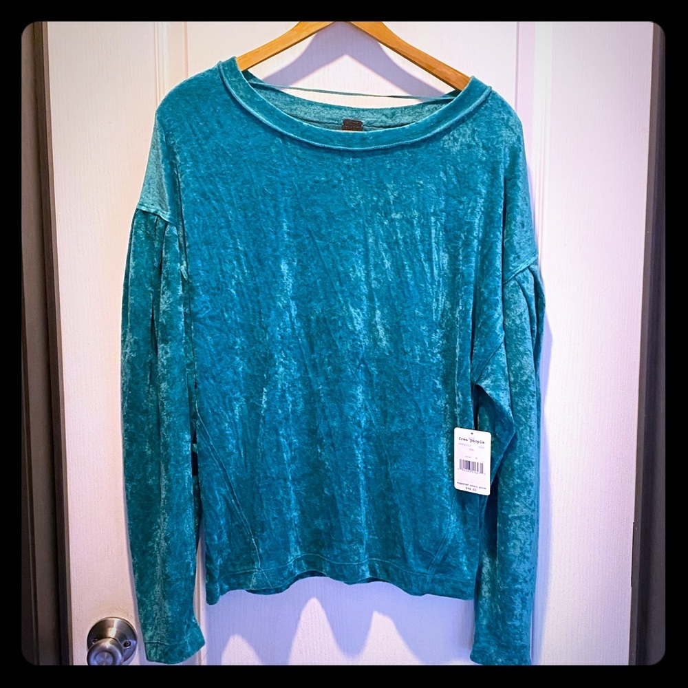 NWT jewel toned velour Free People top